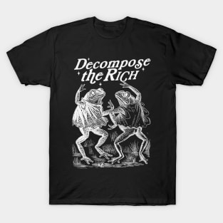 Decompose the Rich, Frog Vintage Style Shirt, Dancing Frog Tee, Meme Frog Shirt, Vintage Style Unisex T-Shirt, Marxist Leftist T-Shirt